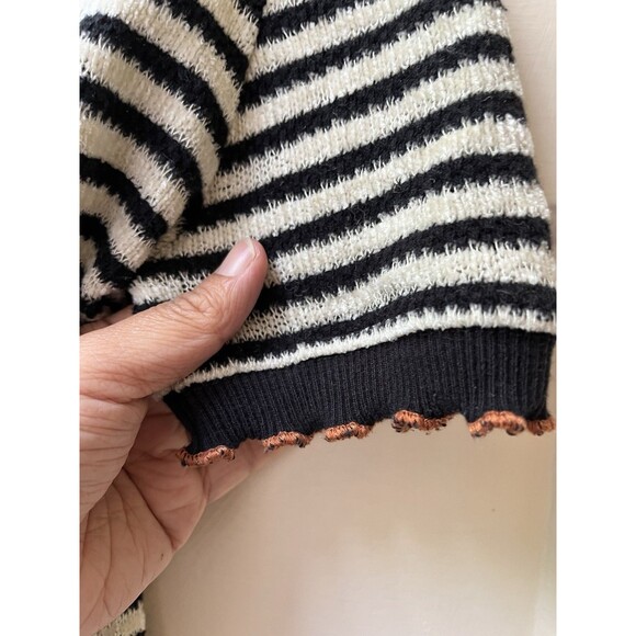 Zara Striped Preppy Tee Small Gothic Preppy Tee Steampunk Knit Twee witchy emo - Picture 3 of 7